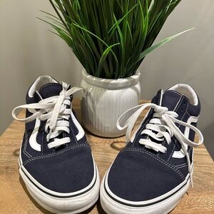 Vans Blue and White Sneakers Iconic Low-Top Design
